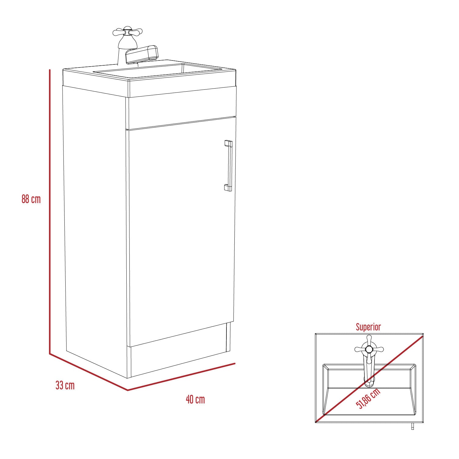 Mueble Para Lavamanos Madrid Rta Wengue
