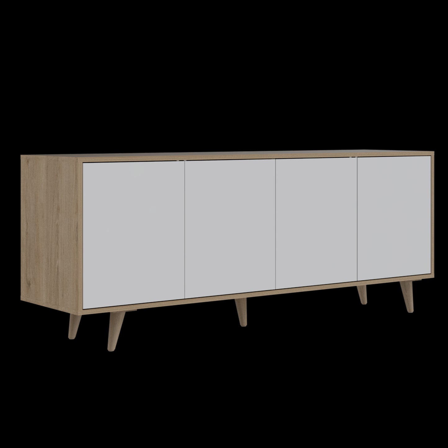 Rack Para Tv Bora Rta Rovere + Blanco Marquez