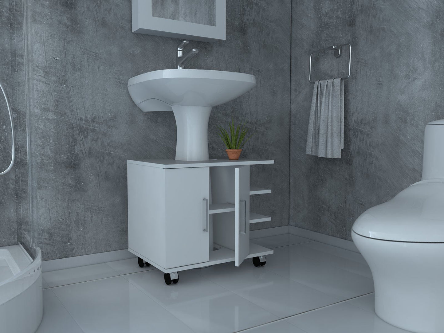 Mueble Elemental Para Lavamanos Rta Blanco