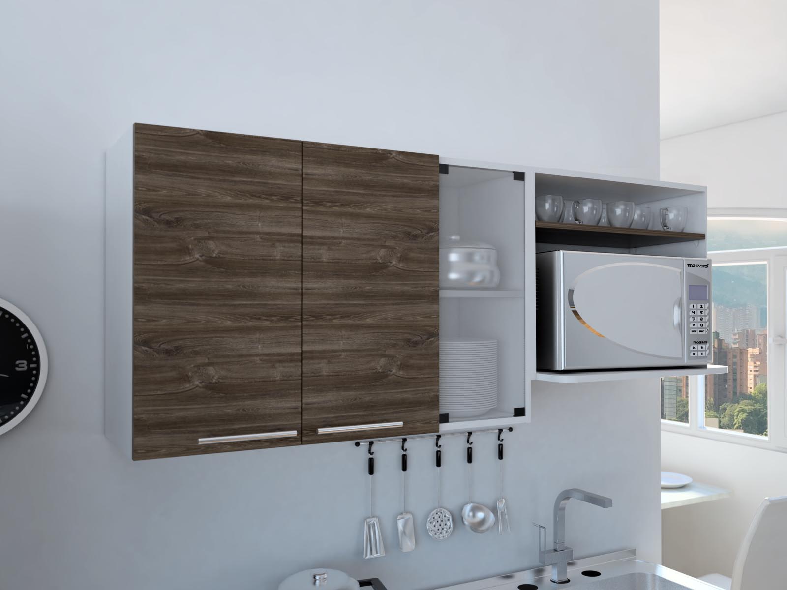 Gabinete Superior Gina Cocina Rta Blanco + Siena