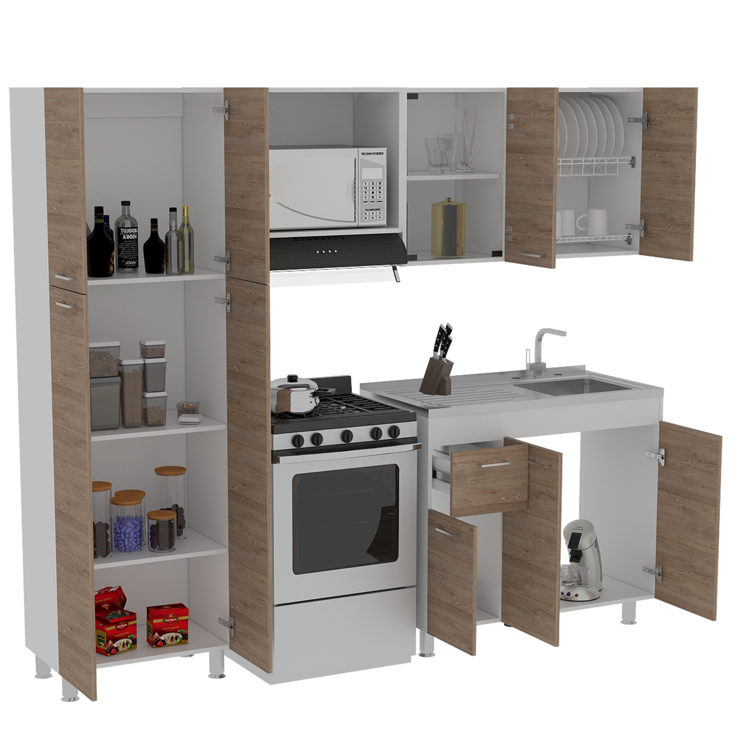 Cocina Completa Ferreti Rta Blanco + Miel