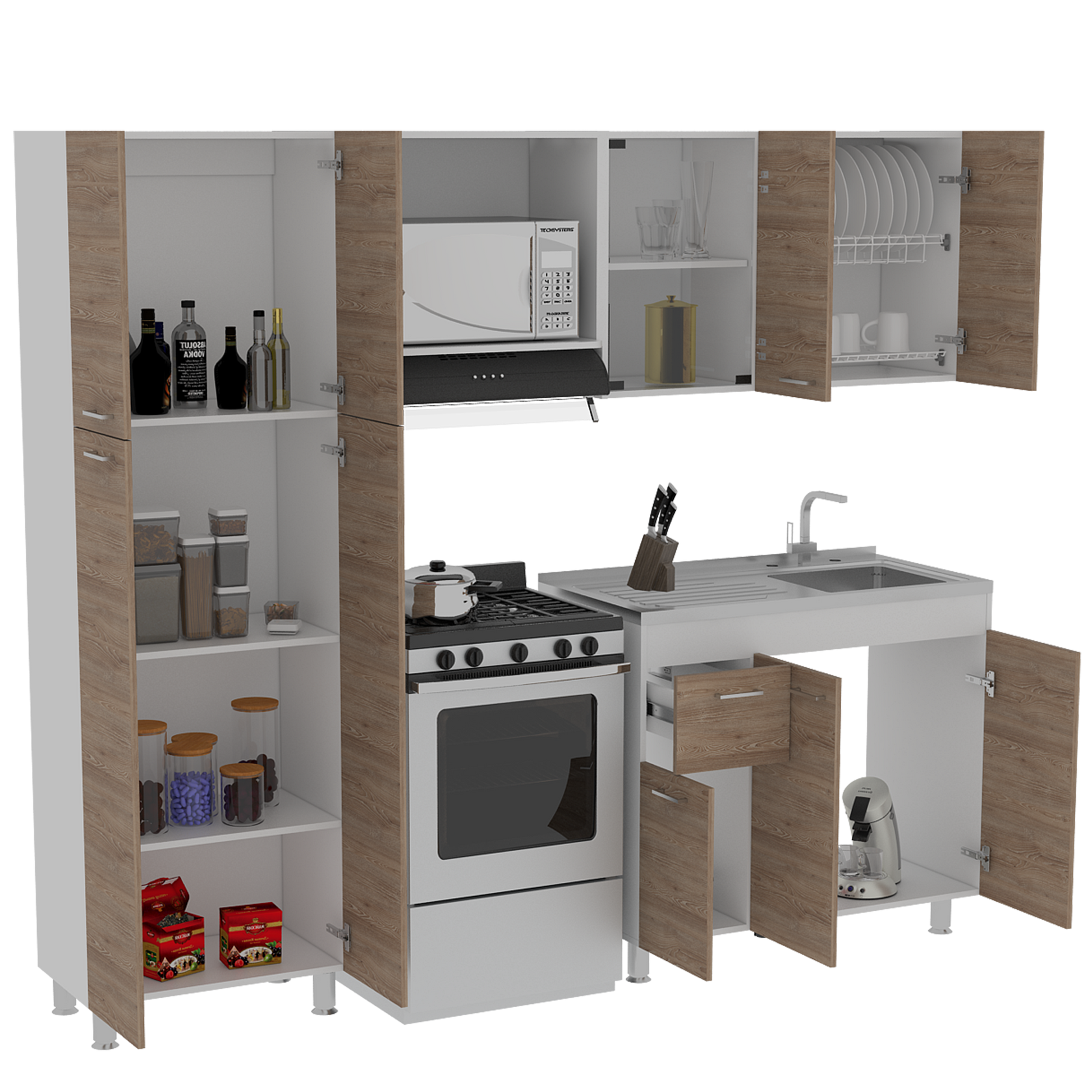 Cocina Completa Ferreti Rta Blanco + Miel