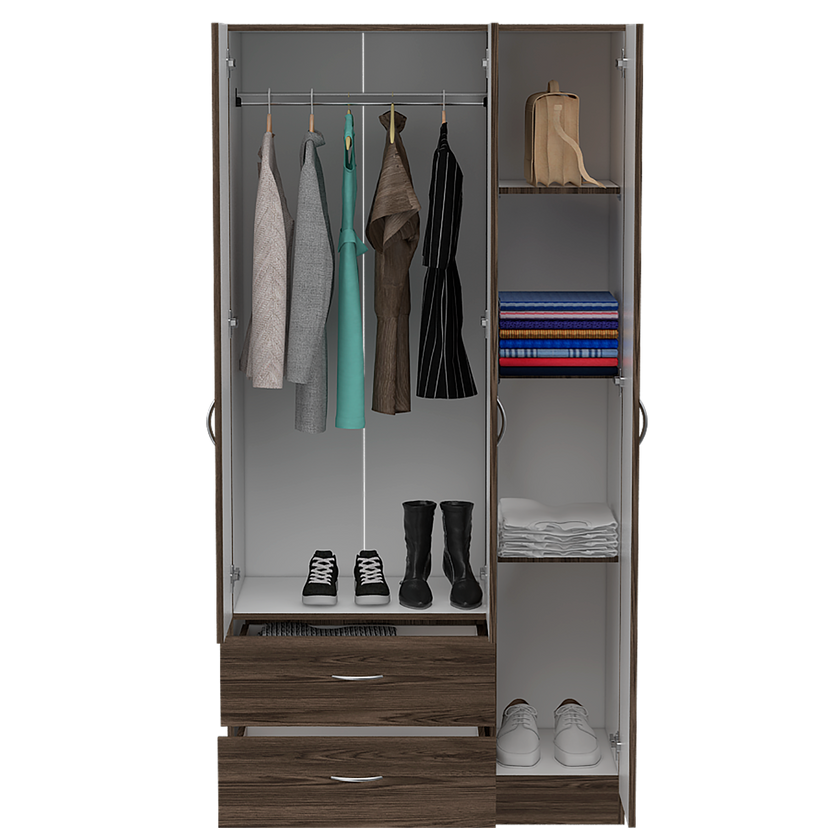 Closet Oporto 180 X 90 X 47 Rta Milan + Blanco