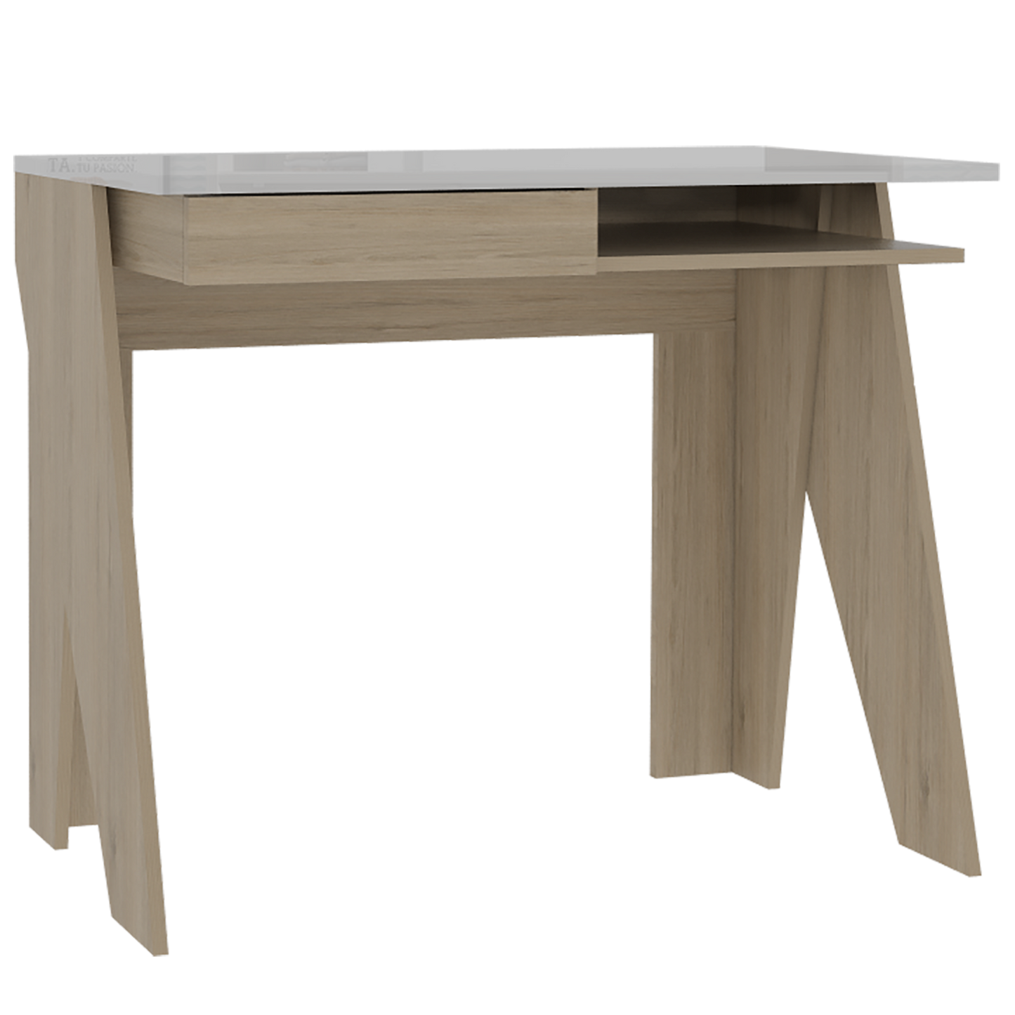 Escritorio Manet Rta Blango + Rovere