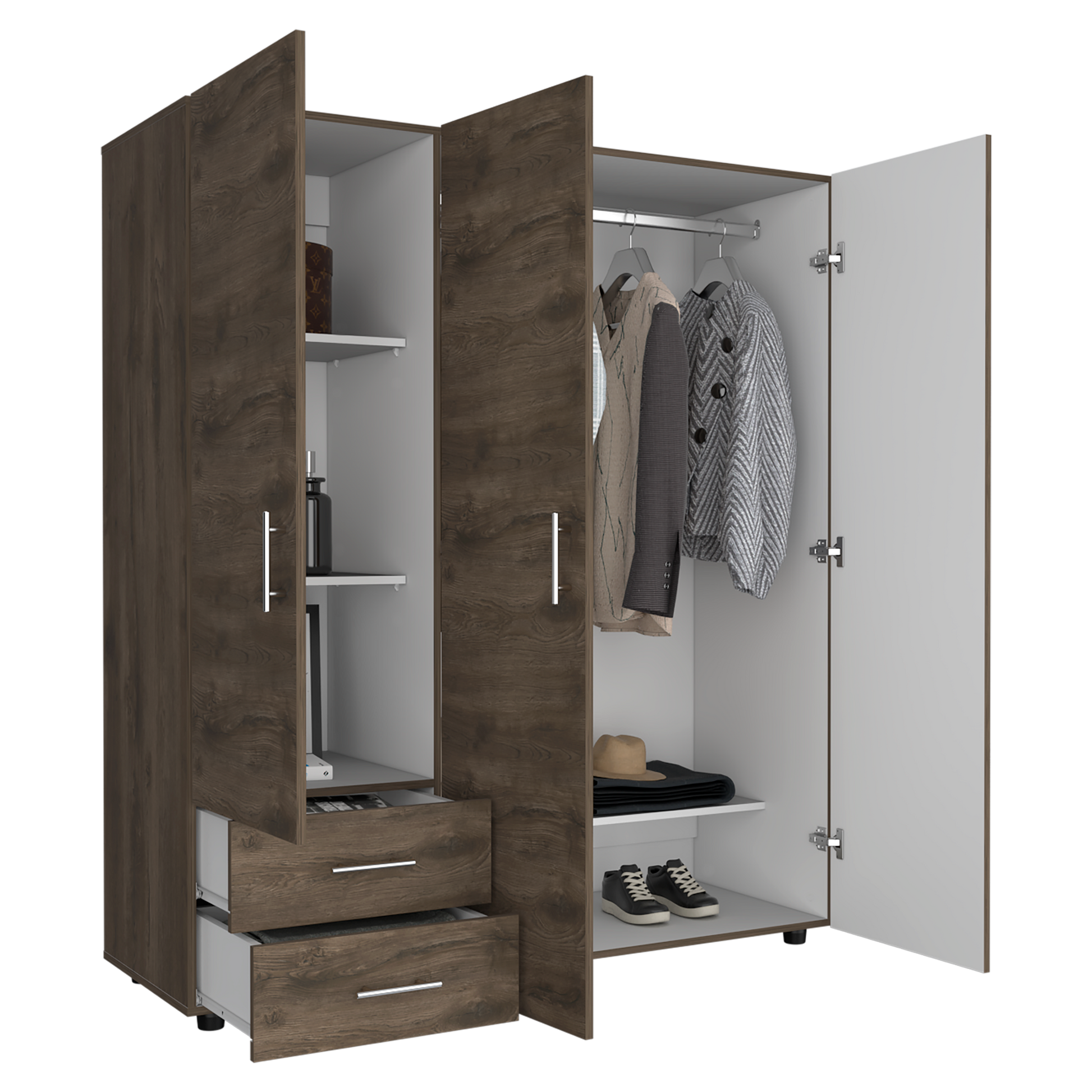 Closet Dassel 161 X 140 X 51 Rta Bello + Blanco