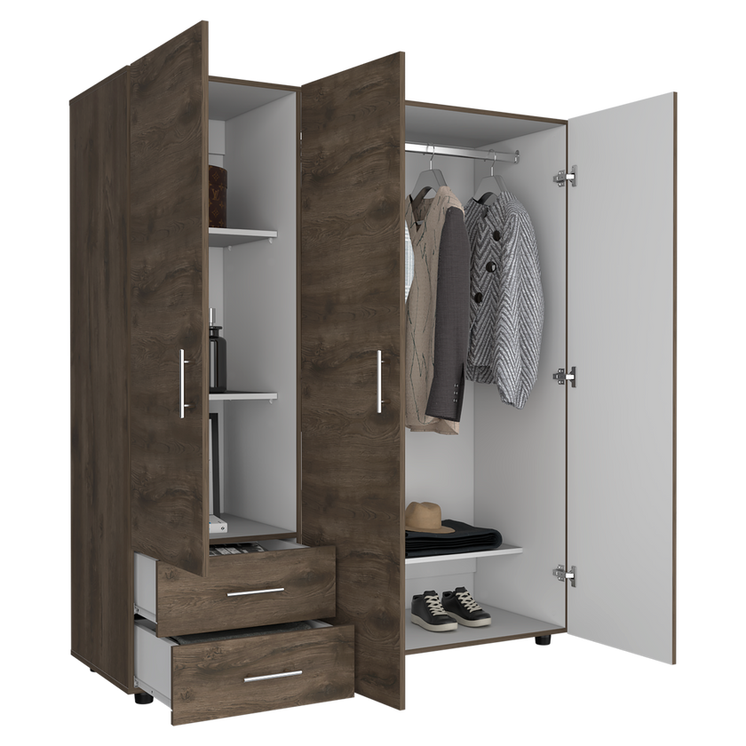 Closet Dassel 161 X 140 X 51 Rta Bello + Blanco