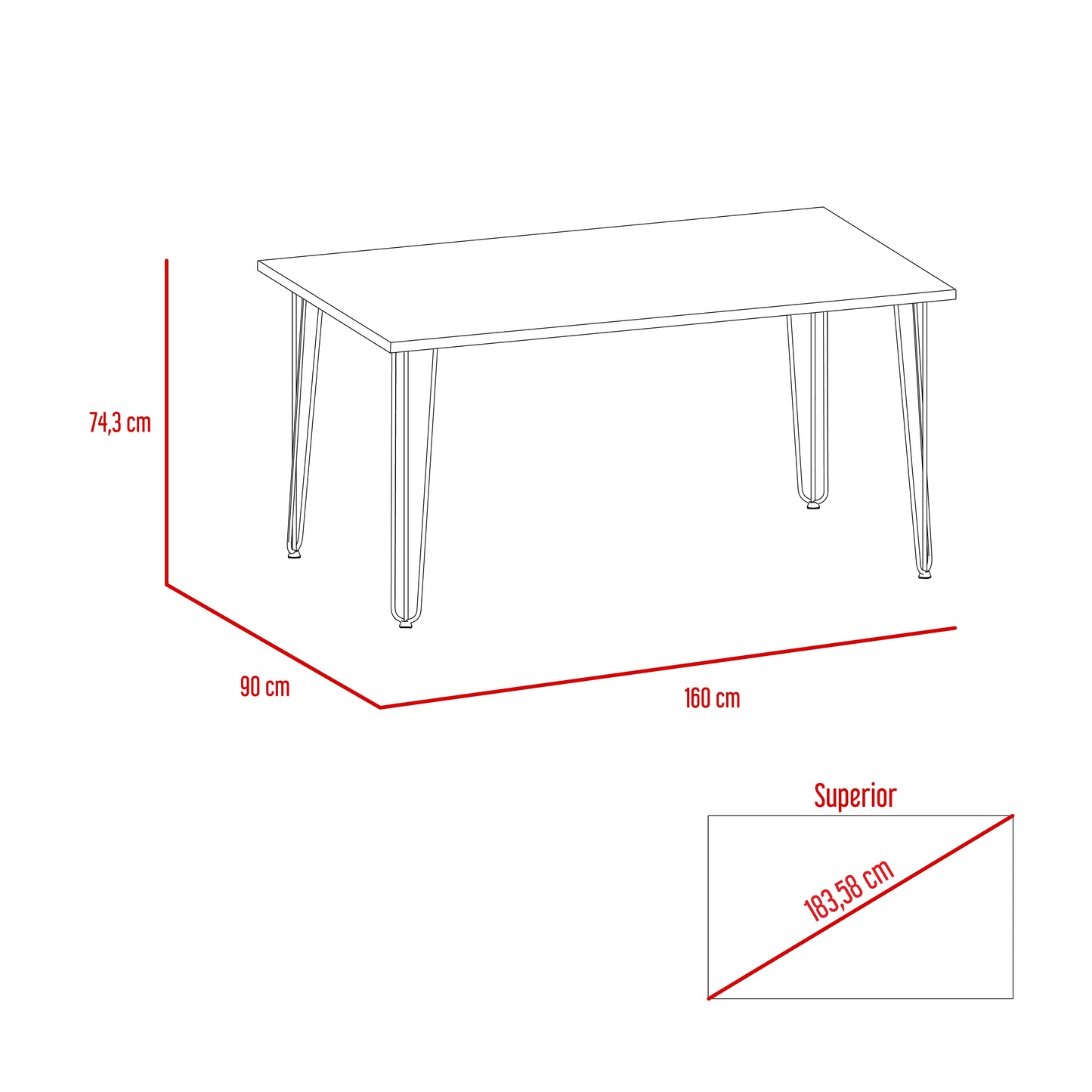 Mesa Comedor Vassel Rta Caramelo