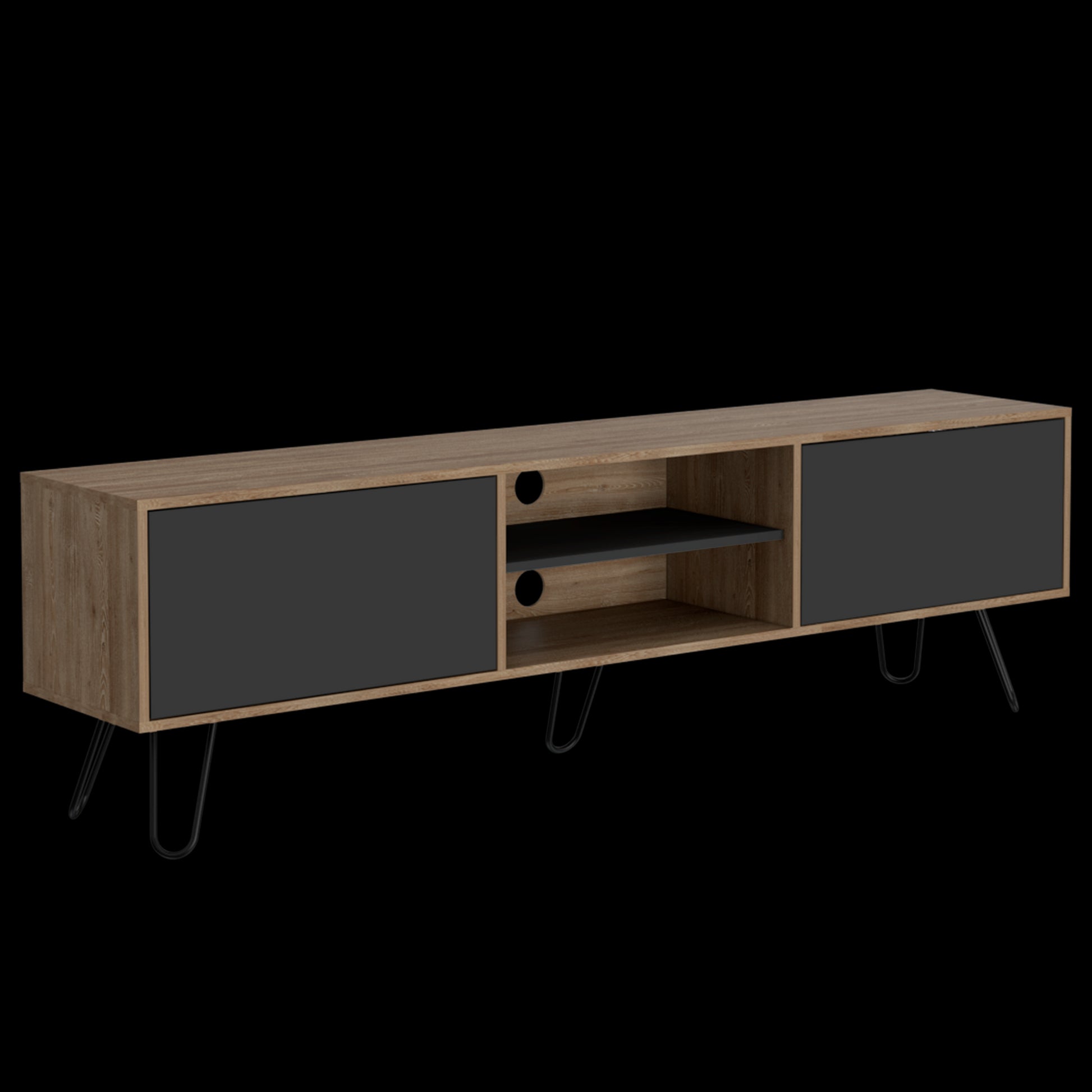 Rack Para Tv Vassel Rta Miel + Plomo