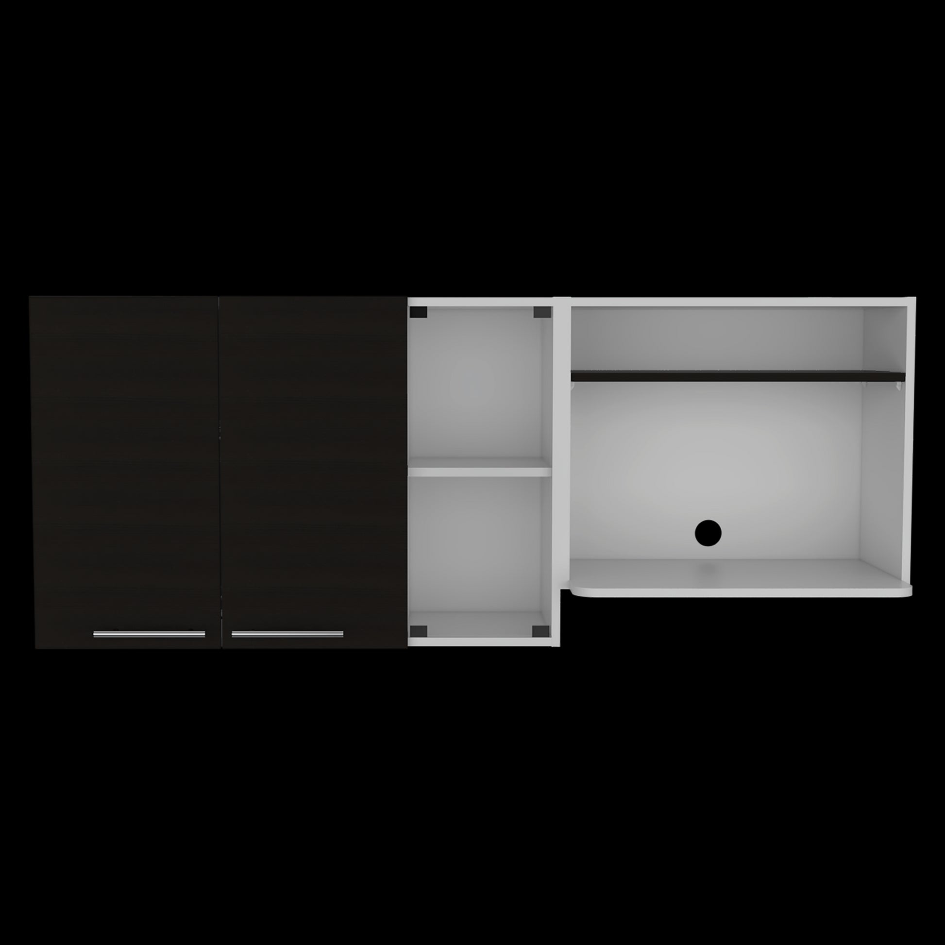 Gabinete Superior Gina Cocina Rta Blanco + Wengue