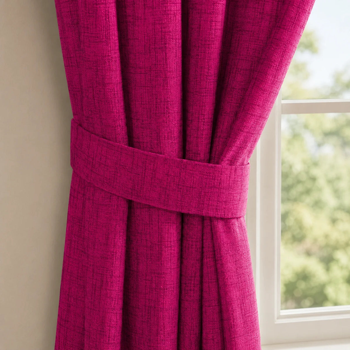 Cortina Yacar Fucsia Argolla