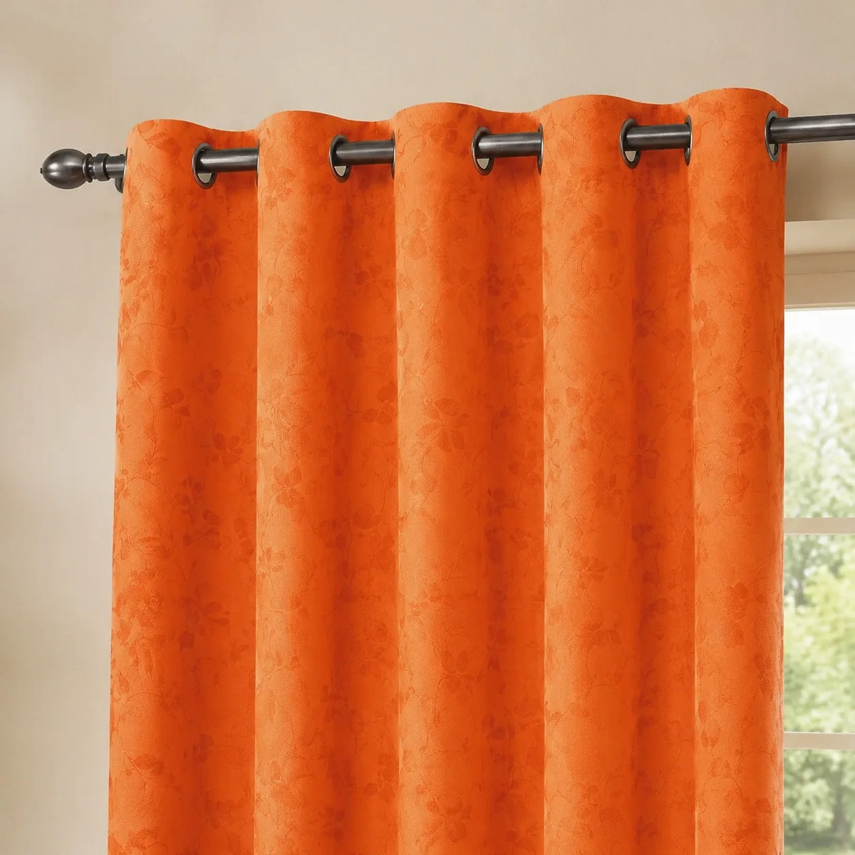 Cortina Yacar Naranja Argolla