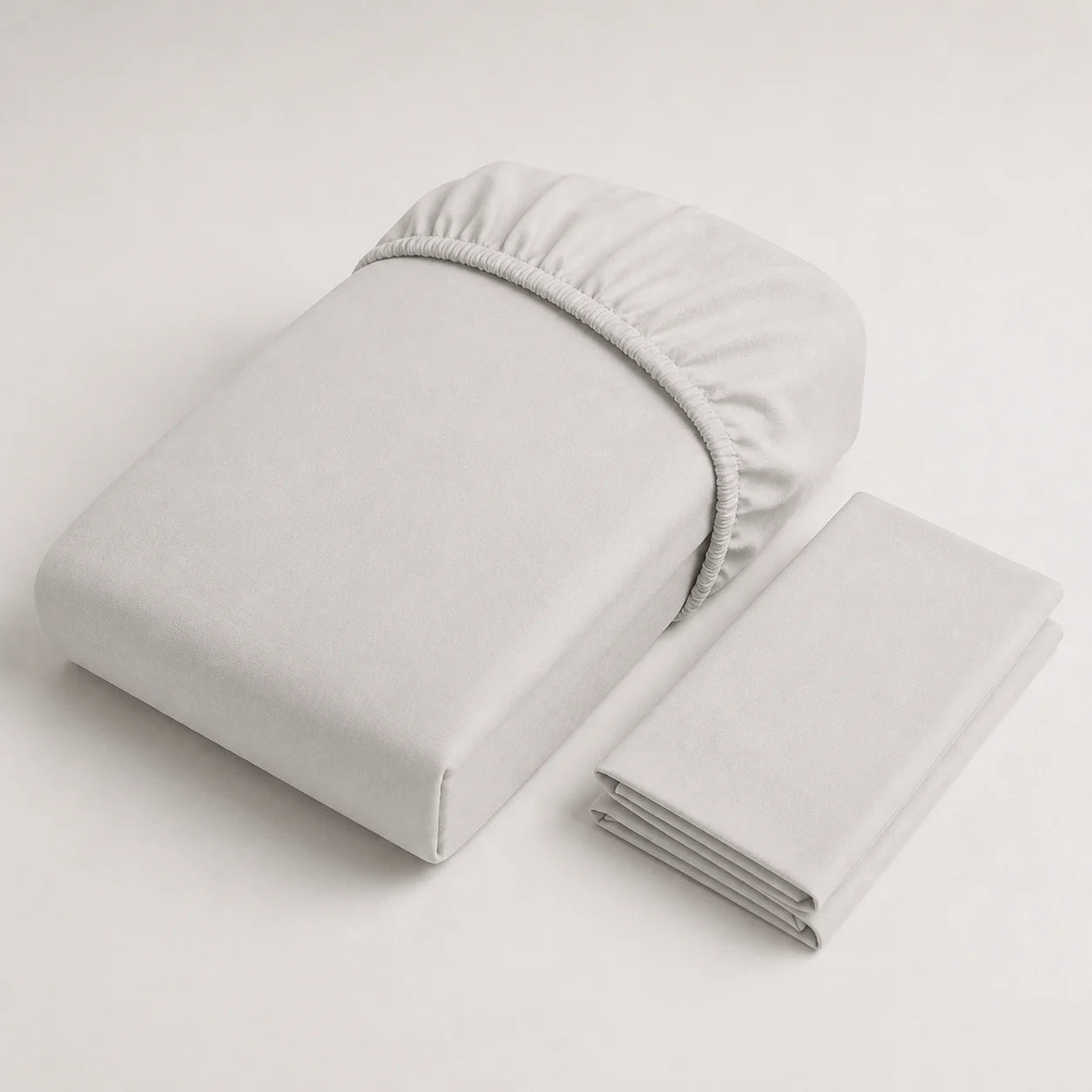 Sábana Ajustable Unicolor Microfibra Suavizada Beige