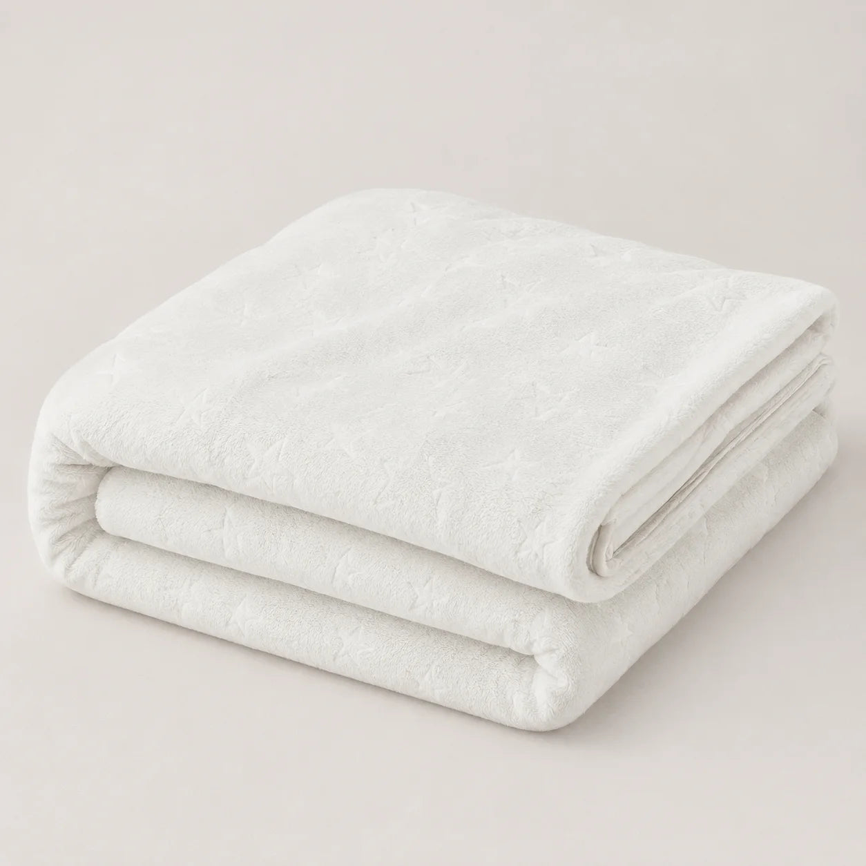 Cobija Comfortsoft Blanco Hueso Estrellas Suave