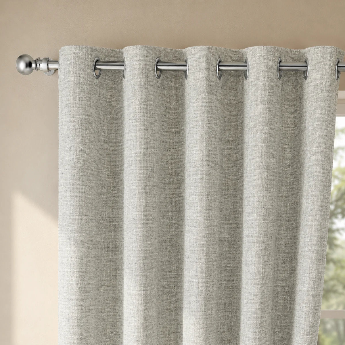 Cortina Lienzo Argolla Gris