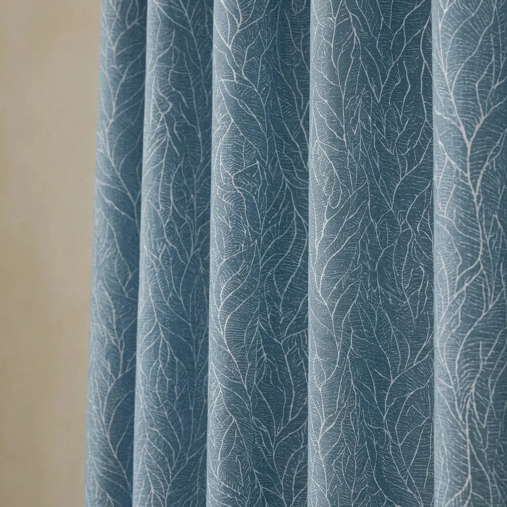 Cortina Acacia Argolla Azul De Lujo