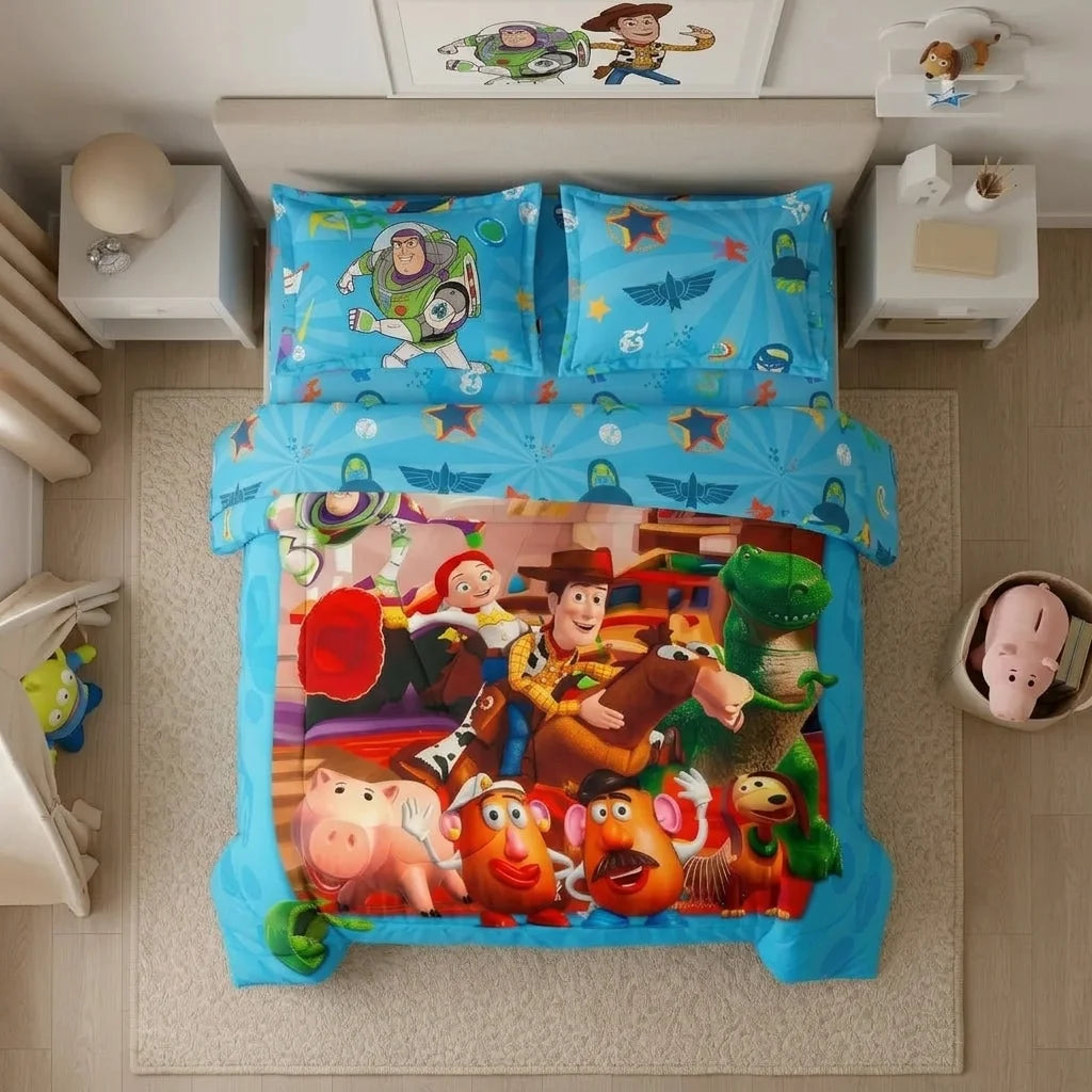 Cubrelecho Acolchado Disney Core Toy Story Celeste Estampados Animados