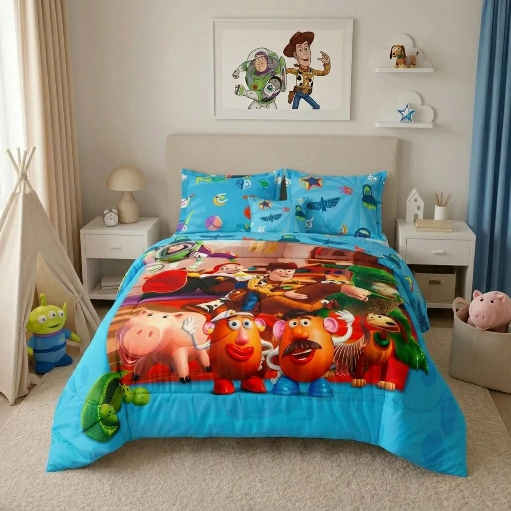 Cubrelecho Acolchado Disney Core Toy Story Celeste Estampados Animados