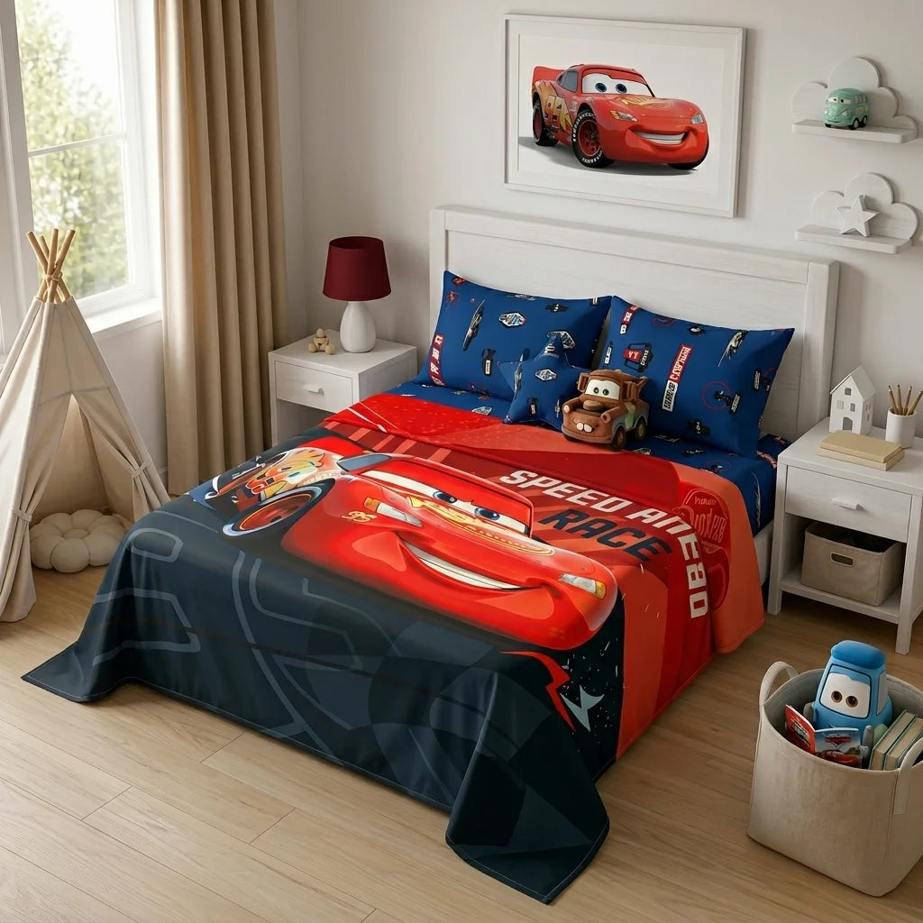 Juego De Sabanas Core Disney Cars Estampados Animados