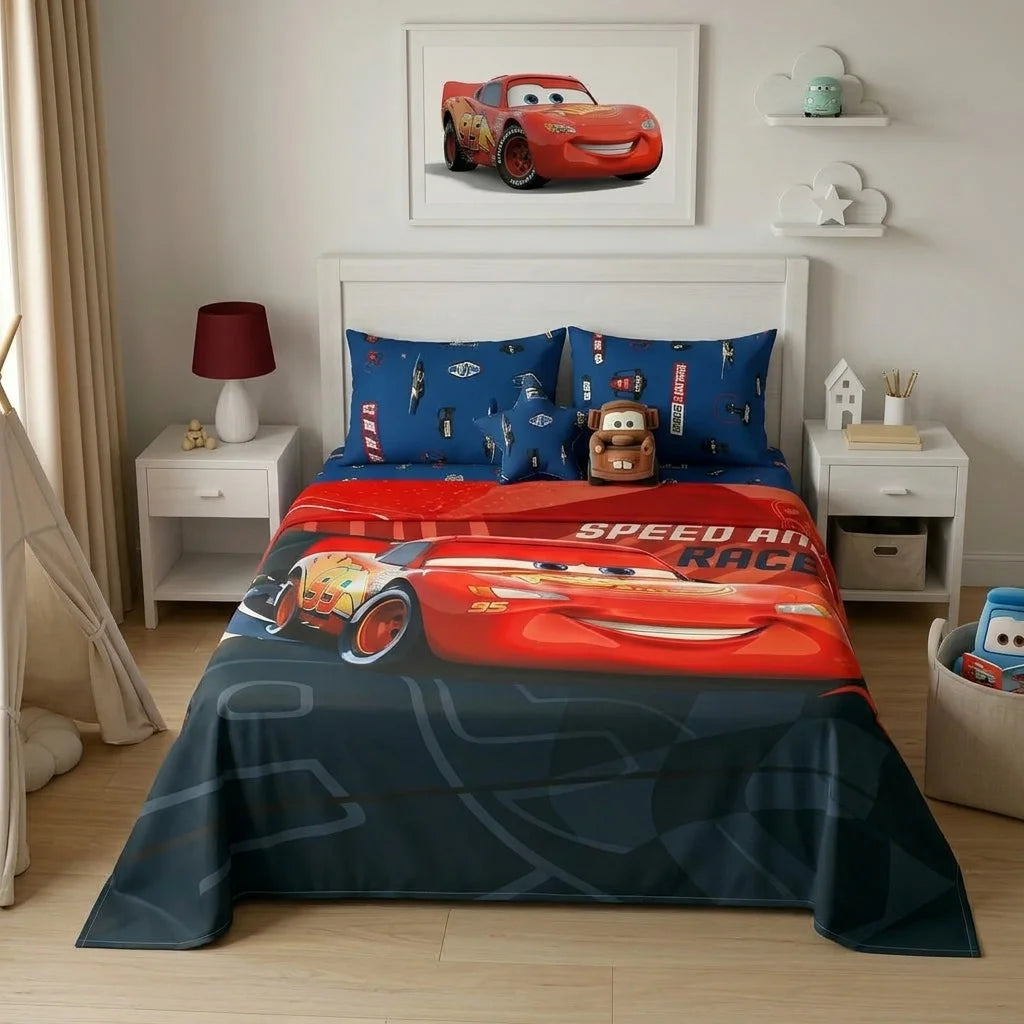 Juego De Sabanas Core Disney Cars Estampados Animados