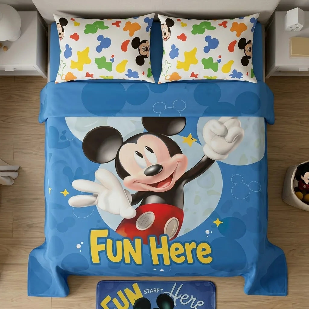 Juego De Sabanas Core Disney Mickey Jr Estampados Animados