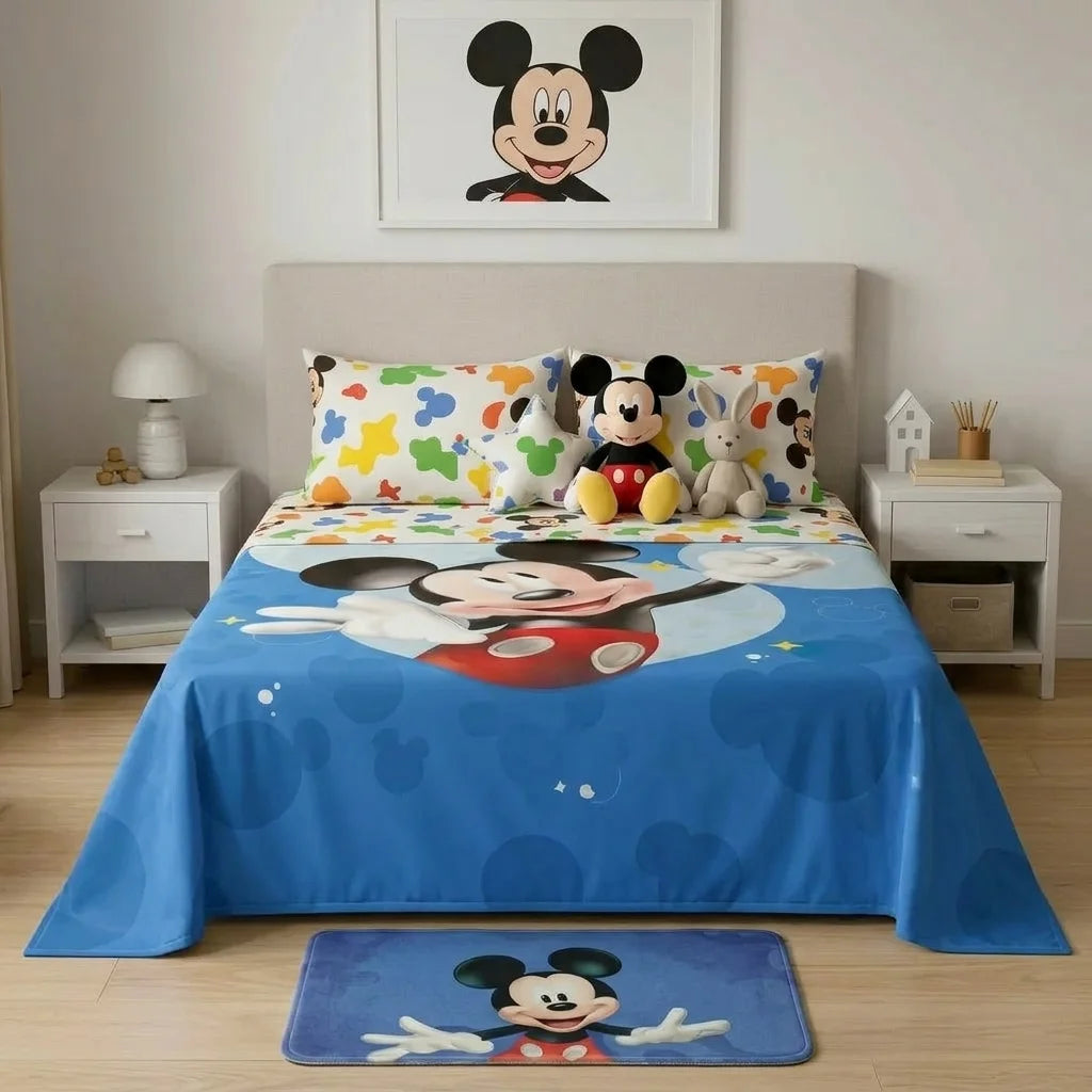 Juego De Sabanas Core Disney Mickey Jr Estampados Animados