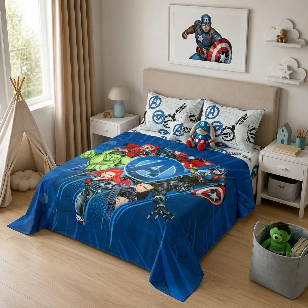 Juego De Sabanas Core Disney Avengers Estampados Animados