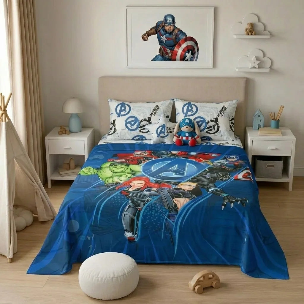 Juego De Sabanas Core Disney Avengers Estampados Animados