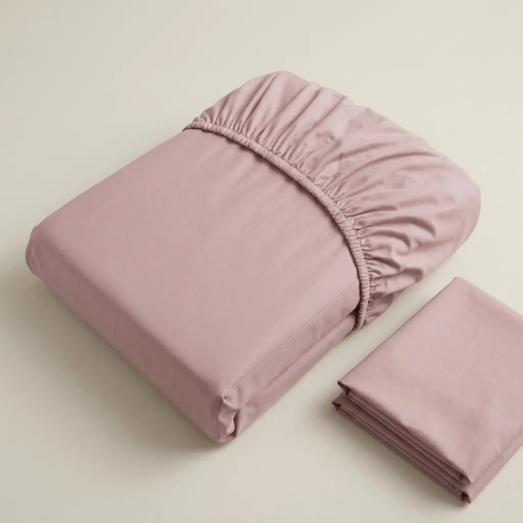 Sábana Ajustable Unicolor Microfibra Suavizada Rosa