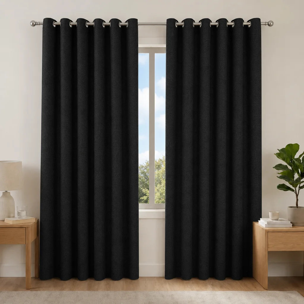 Cortina Black Out Anti-Luz Baltica Negra