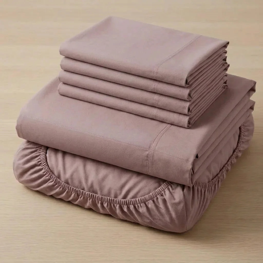 Juego De Sabanas 4 Fundas Rosa
