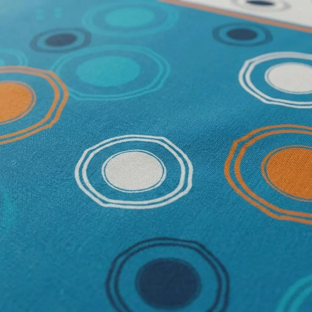 Juego De Sábanas Con Cortinas Órbita Nocturna Azul