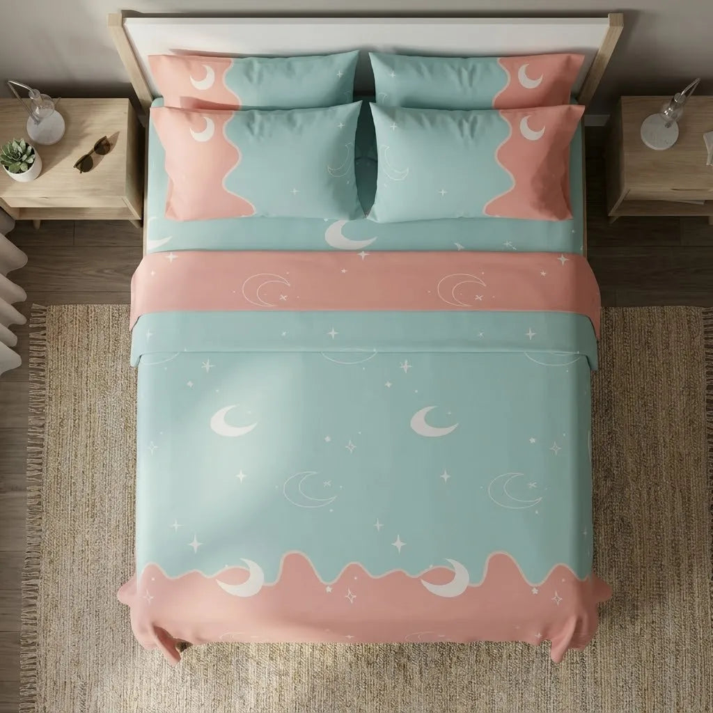 Juego De Sabanas Style 4 Fundas Sueño Lunar