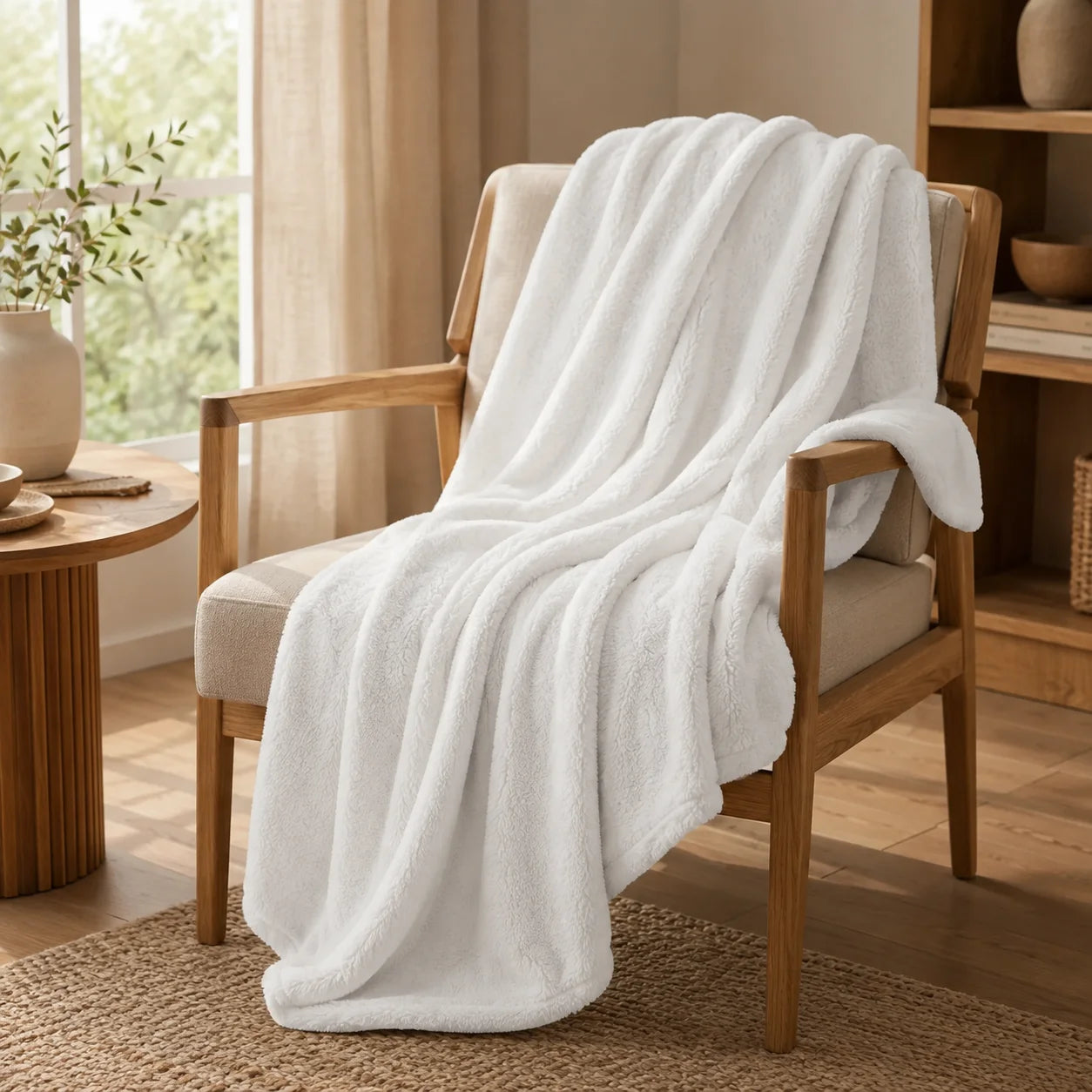 Cobija Piel Durazno Soft Blanco