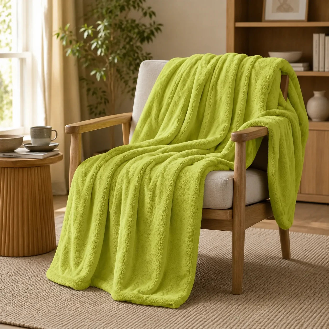 Cobija Piel Durazno Soft Verde Lima