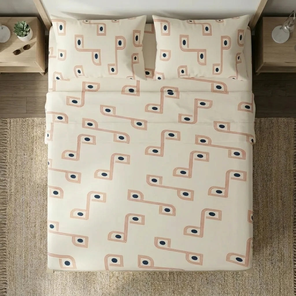 Sabana Semijuego Style Órbita En Blanco