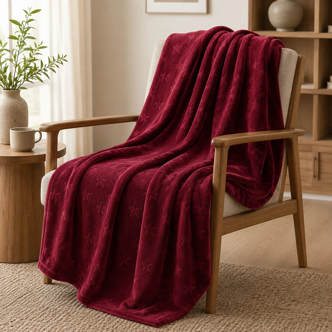 Cobija Comfortsoft Vino Estrellas Suave