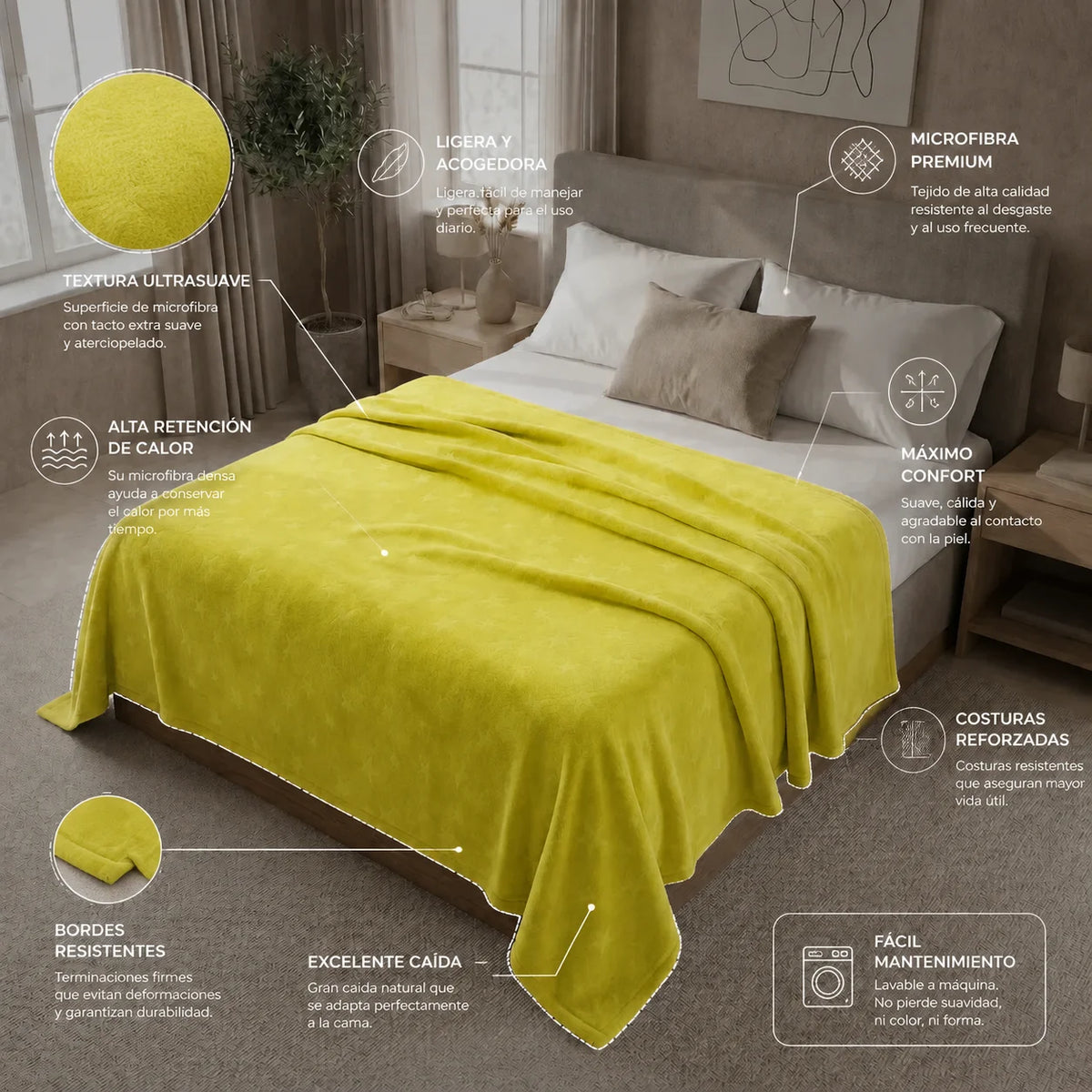 Cobija Comfortsoft Mango Biche  Estrellas Suave