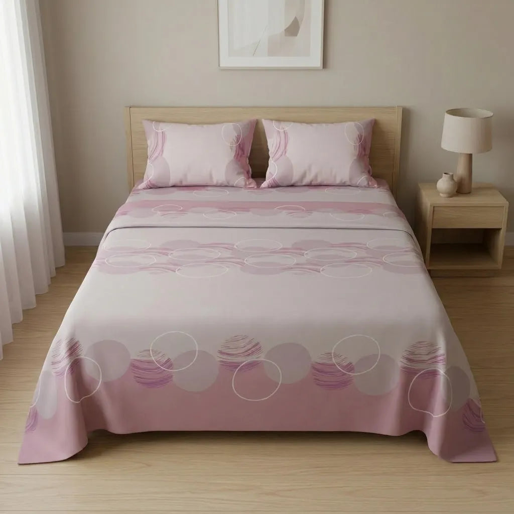 Juego De Sábanas 180 Hilos Aire Interior Rosa