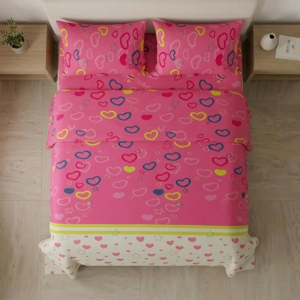 Juego De Sábanas Con Cortinas Amor Entrelazado