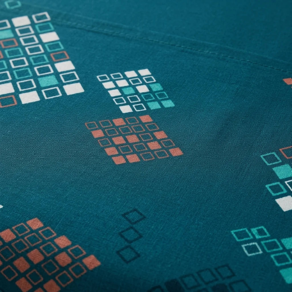 Juego De Sábanas Con Cortinas Geometría Inversa