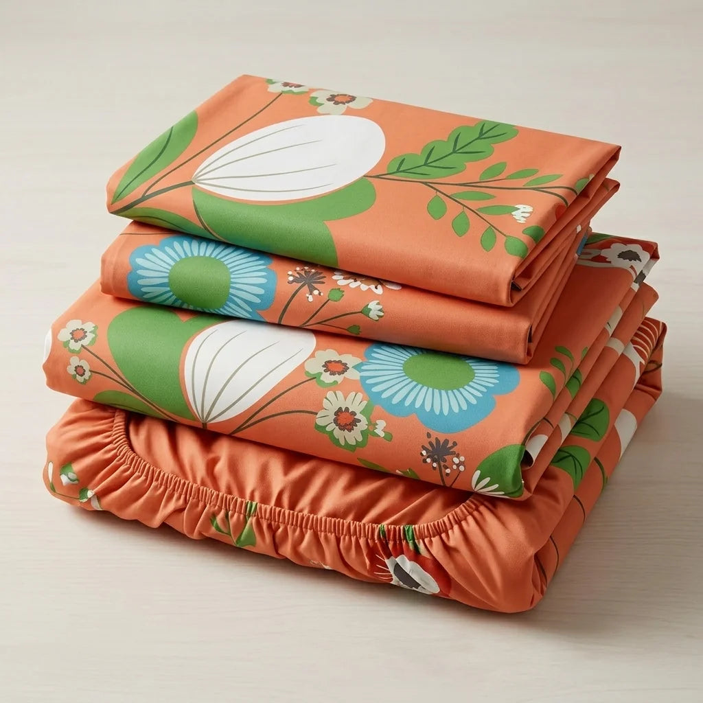 Juego De Sábanas Con Cortinas Flora Silvestre