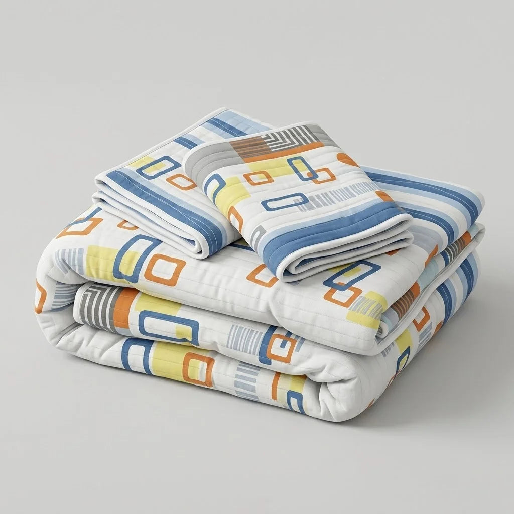Cubrelecho Estampado Prensado Doble Faz Conexión Lineal