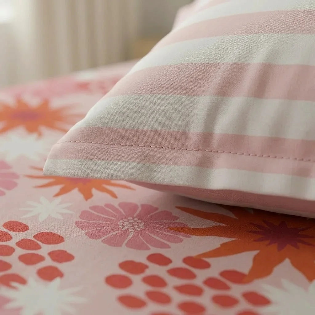 Sábana Ajustable Petalias Rosa