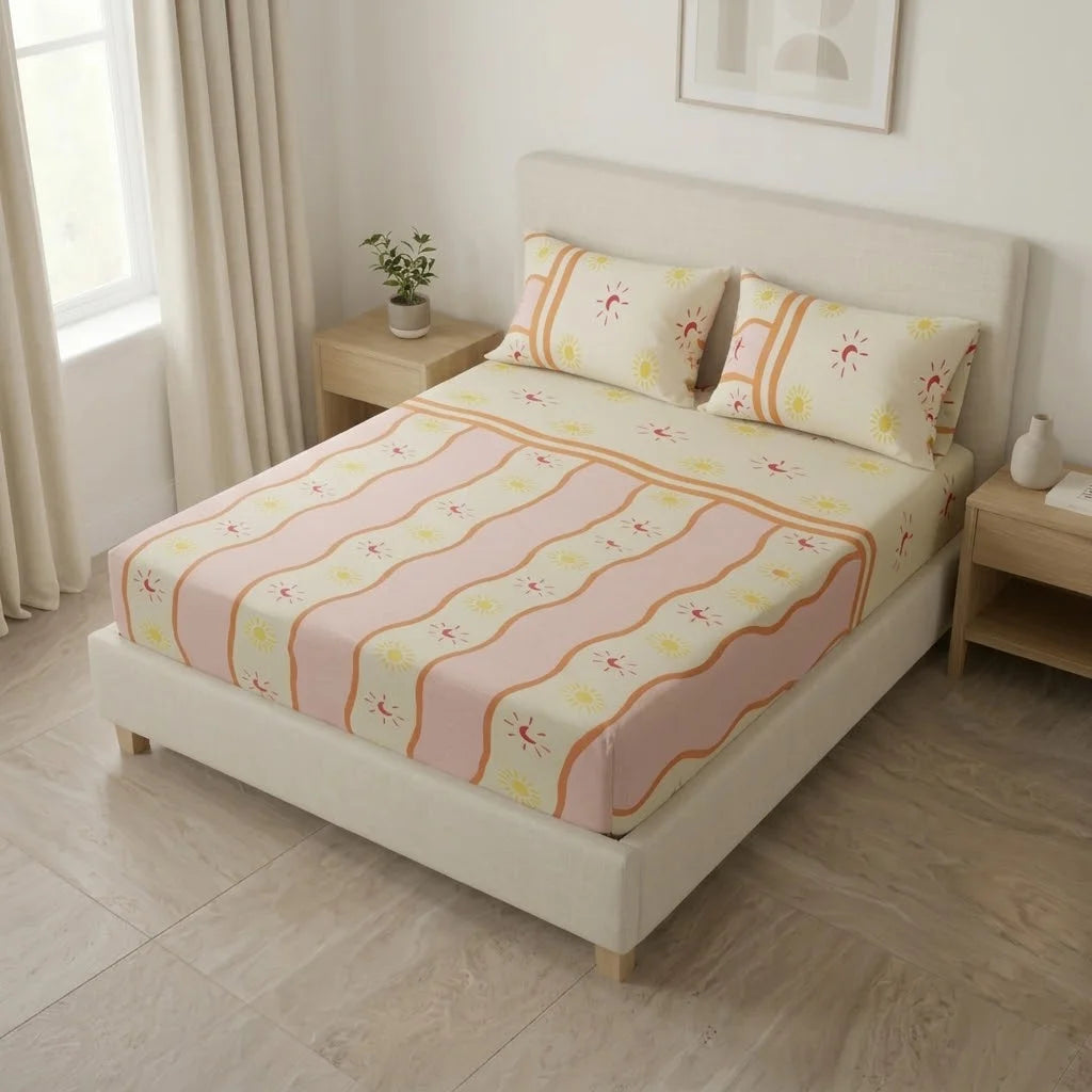 Sábana Ajustable Luna Celestial Amarilla