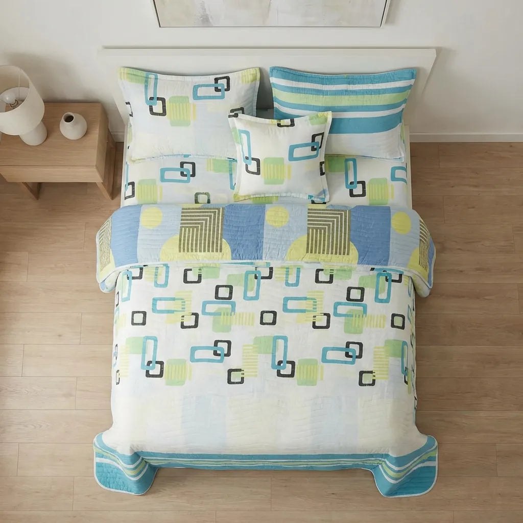 Cubrelecho Estampado Prensado Doble Faz  Savanna Cruzada