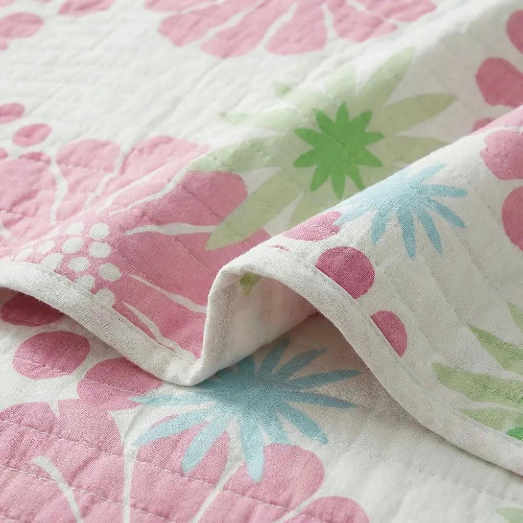 Cubrelecho Estampado Prensado Doble Faz Bubble Form Azul