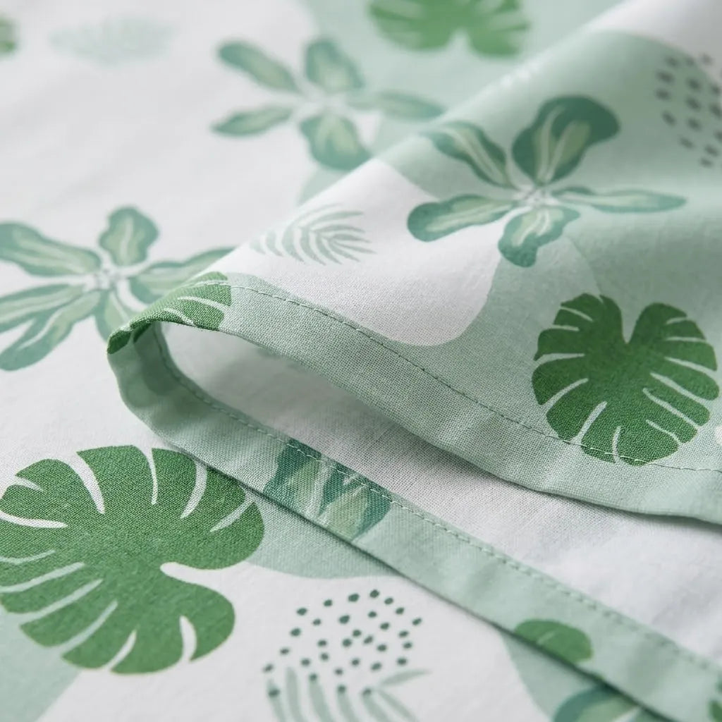 Juego De Sábanas 180 Hilos Océano Costero Verde