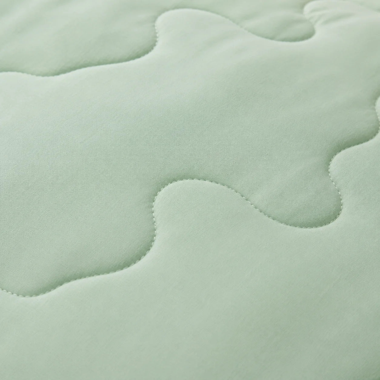 Cubrelecho Acolchado Cotton Sense Solo Fondo Verde - Azul