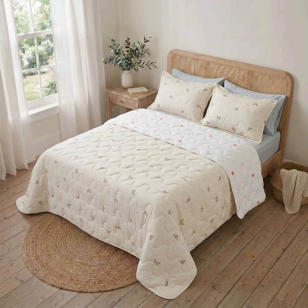 Cubrelecho Acolchado  Cotton Sense Jardín Supremo