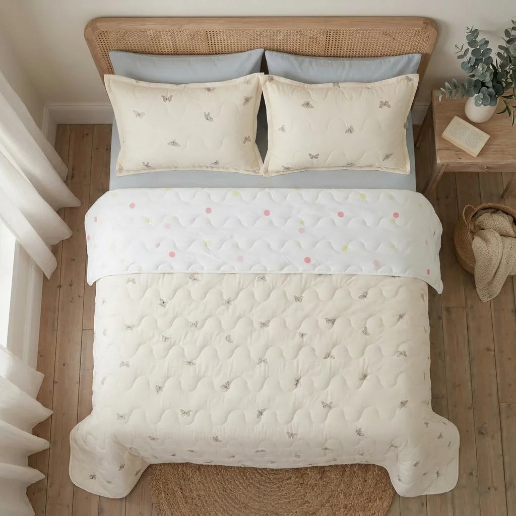 Cubrelecho Acolchado  Cotton Sense Jardín Supremo